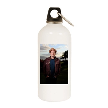 Justin Chambers White Water Bottle With Carabiner
