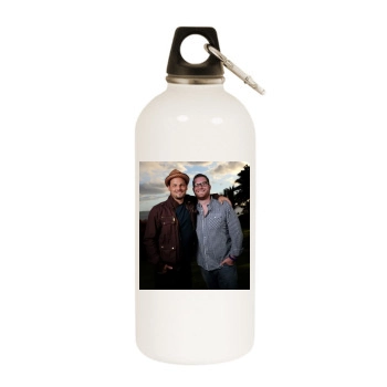 Justin Chambers White Water Bottle With Carabiner