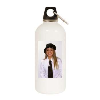 Jeanette Biedermann White Water Bottle With Carabiner