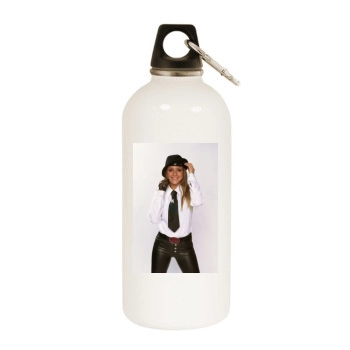 Jeanette Biedermann White Water Bottle With Carabiner