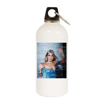 Jeanette Biedermann White Water Bottle With Carabiner