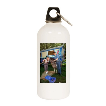 Jeanette Biedermann White Water Bottle With Carabiner