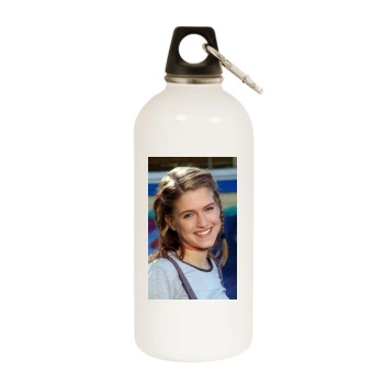 Jeanette Biedermann White Water Bottle With Carabiner