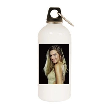 Jeanette Biedermann White Water Bottle With Carabiner