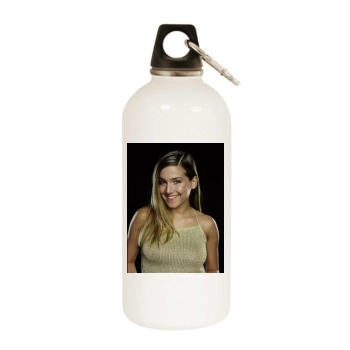 Jeanette Biedermann White Water Bottle With Carabiner