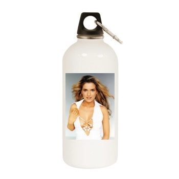 Jeanette Biedermann White Water Bottle With Carabiner