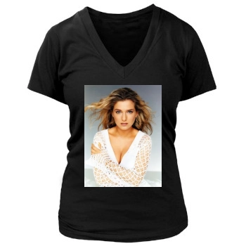 Jeanette Biedermann Women's Deep V-Neck TShirt