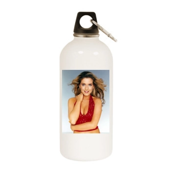 Jeanette Biedermann White Water Bottle With Carabiner