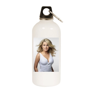 Jeanette Biedermann White Water Bottle With Carabiner