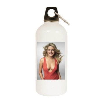 Jeanette Biedermann White Water Bottle With Carabiner