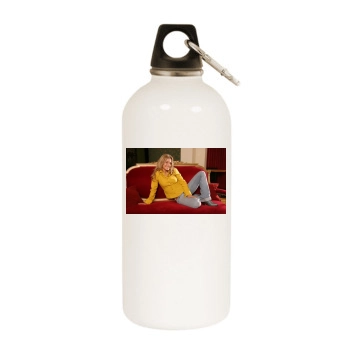 Jeanette Biedermann White Water Bottle With Carabiner