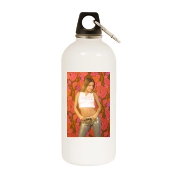 Jeanette Biedermann White Water Bottle With Carabiner