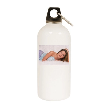 Jeanette Biedermann White Water Bottle With Carabiner