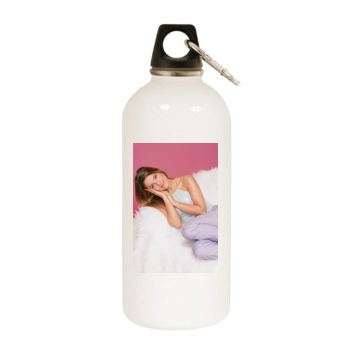 Jeanette Biedermann White Water Bottle With Carabiner