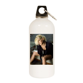 Jeanette Biedermann White Water Bottle With Carabiner