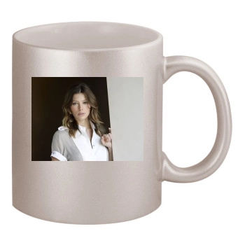 Jessica Biel 11oz Metallic Silver Mug