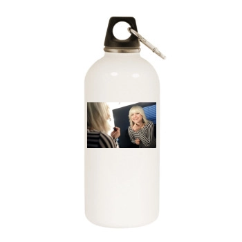 Jeanette Biedermann White Water Bottle With Carabiner