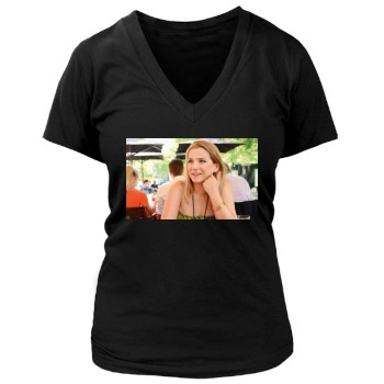 Jeanette Biedermann Women's Deep V-Neck TShirt