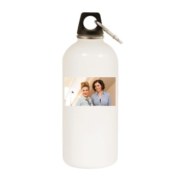 Jeanette Biedermann White Water Bottle With Carabiner