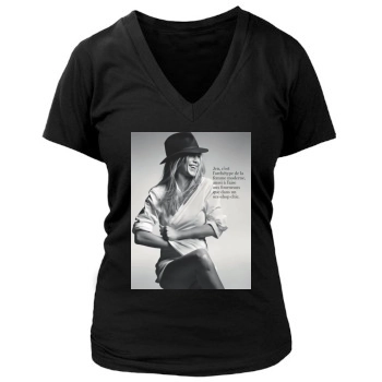 Jennifer Aniston Women's Deep V-Neck TShirt