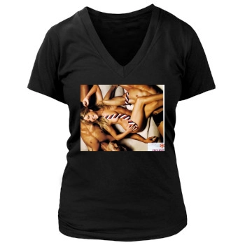 Jennifer Aniston Women's Deep V-Neck TShirt