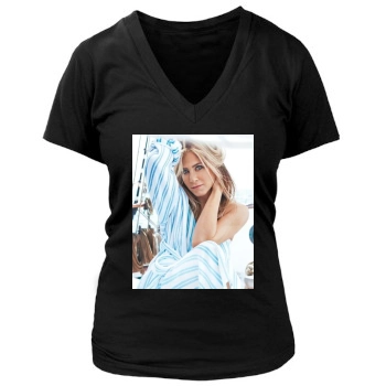 Jennifer Aniston Women's Deep V-Neck TShirt