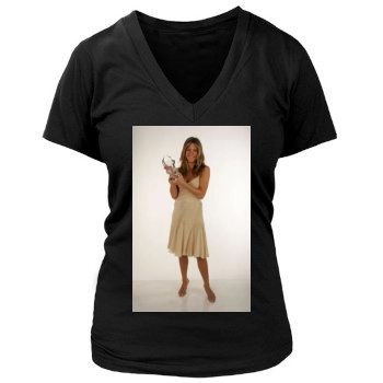 Jennifer Aniston Women's Deep V-Neck TShirt