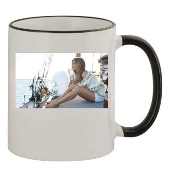 Jennifer Aniston 11oz Colored Rim & Handle Mug