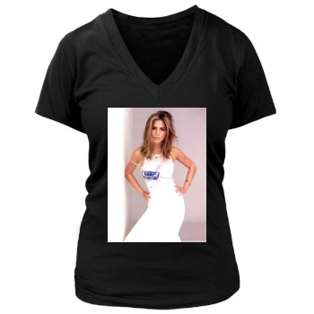 Jennifer Aniston Women's Deep V-Neck TShirt