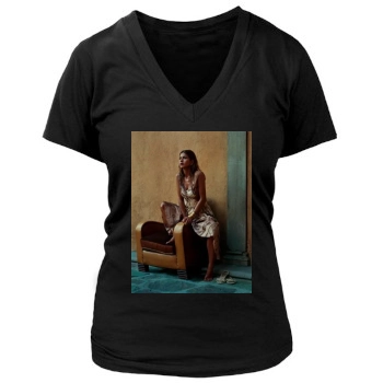 Jennifer Aniston Women's Deep V-Neck TShirt