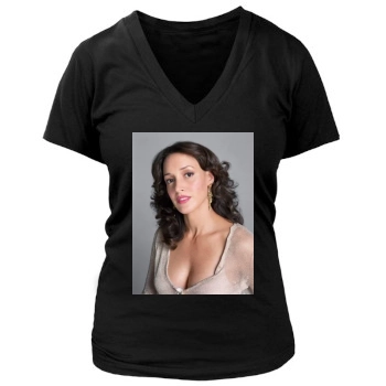 Jennifer Beals Women's Deep V-Neck TShirt