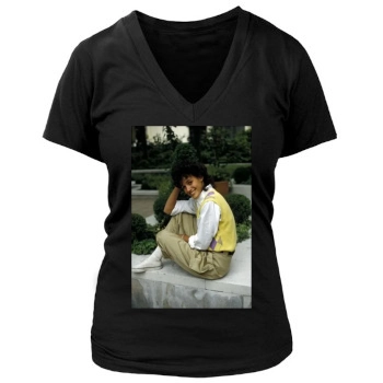 Jennifer Beals Women's Deep V-Neck TShirt