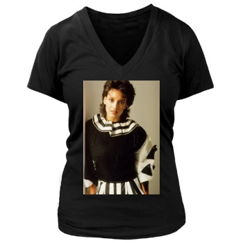 Jennifer Beals Women's Deep V-Neck TShirt