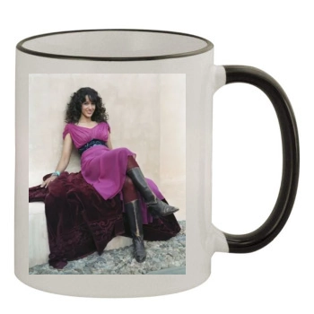 Jennifer Beals 11oz Colored Rim & Handle Mug