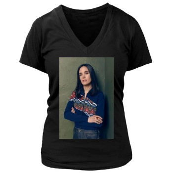 Jennifer Connelly Women's Deep V-Neck TShirt