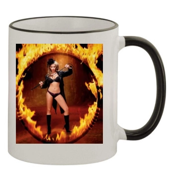 Jennifer Ellison 11oz Colored Rim & Handle Mug