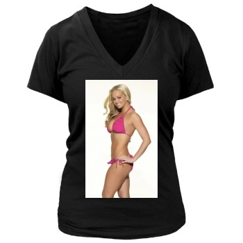 Jennifer Ellison Women's Deep V-Neck TShirt