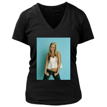 Jennifer Ellison Women's Deep V-Neck TShirt