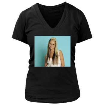 Jennifer Ellison Women's Deep V-Neck TShirt