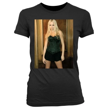 Jennifer Ellison Women's Junior Cut Crewneck T-Shirt