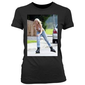 Jennifer Ellison Women's Junior Cut Crewneck T-Shirt