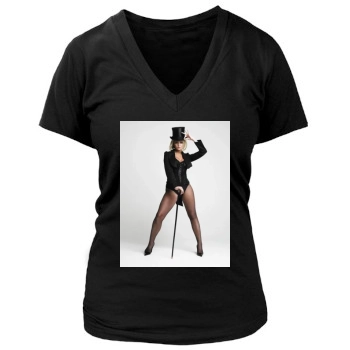 Jennifer Ellison Women's Deep V-Neck TShirt