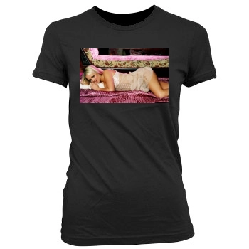 Jennifer Ellison Women's Junior Cut Crewneck T-Shirt