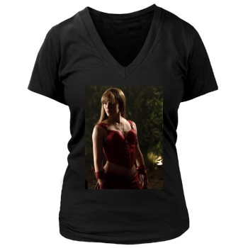 Jennifer Garner Women's Deep V-Neck TShirt