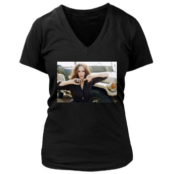 Jennifer Garner Women's Deep V-Neck TShirt