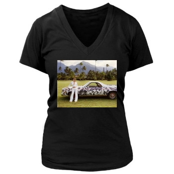 Jennifer Garner Women's Deep V-Neck TShirt