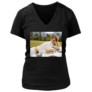 Jennifer Garner Women's Deep V-Neck TShirt