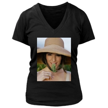 Jennifer Garner Women's Deep V-Neck TShirt