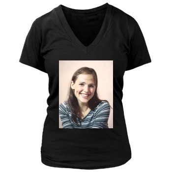 Jennifer Garner Women's Deep V-Neck TShirt