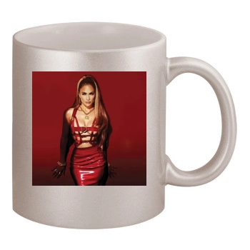 Jennifer Lopez 11oz Metallic Silver Mug